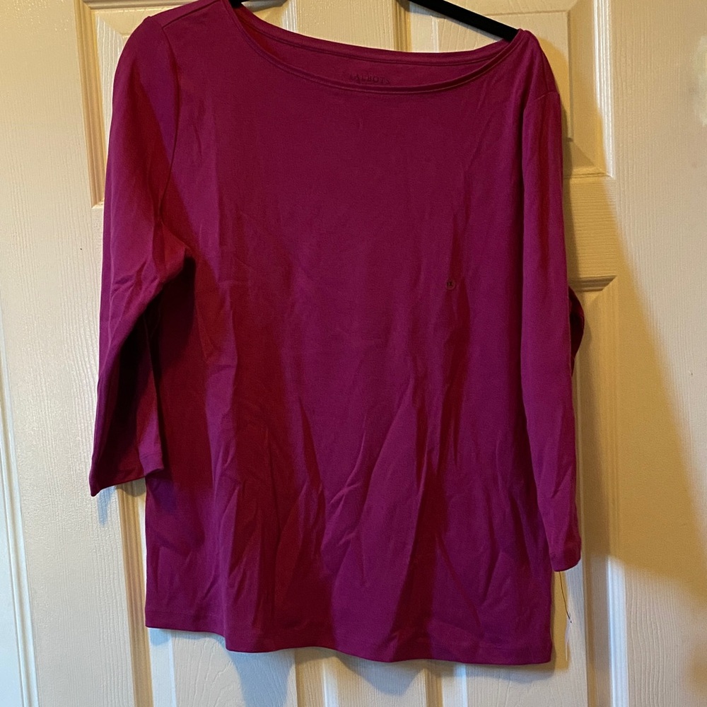 Talbots Fuchsia Long Sleeve Top